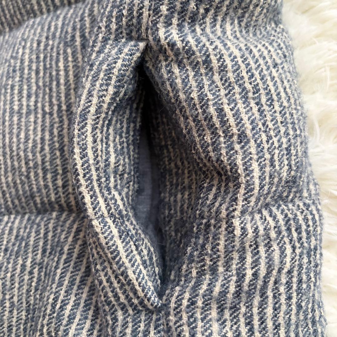 45R ウールダウンベスト　ダンガリーストライプ サイズ1 ネイビー