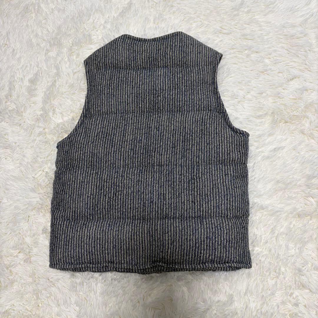 45R ウールダウンベスト　ダンガリーストライプ サイズ1 ネイビー