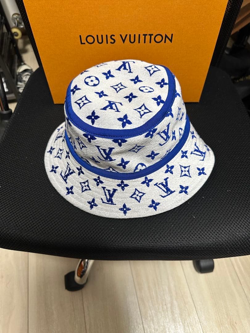 Louis Vuitton バケットハット 青　シャポー　バケハ