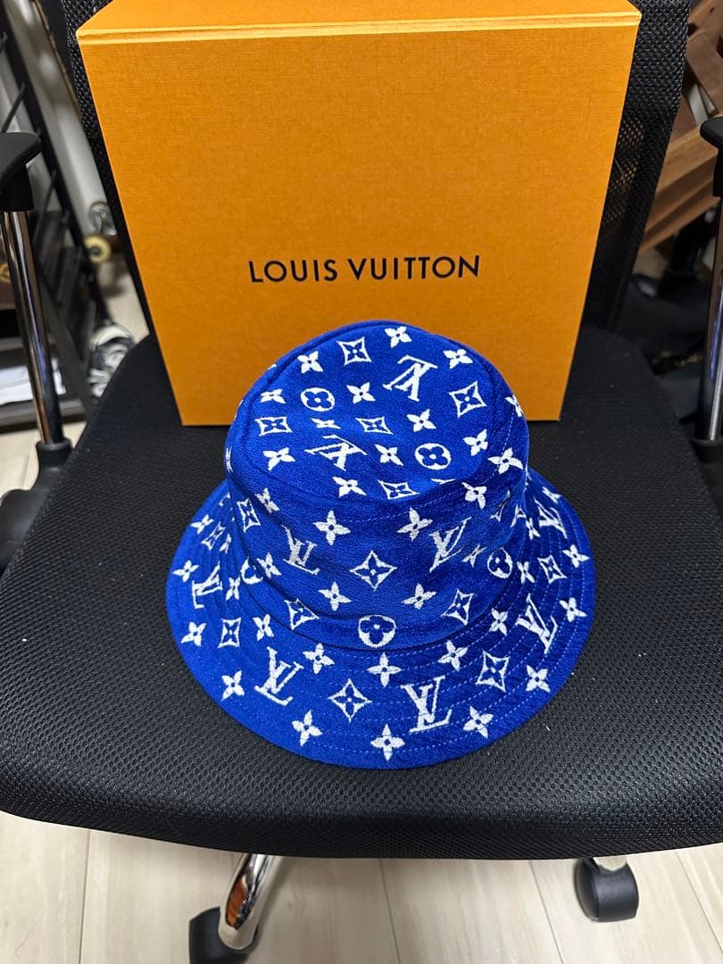 Louis Vuitton バケットハット 青　シャポー　バケハ