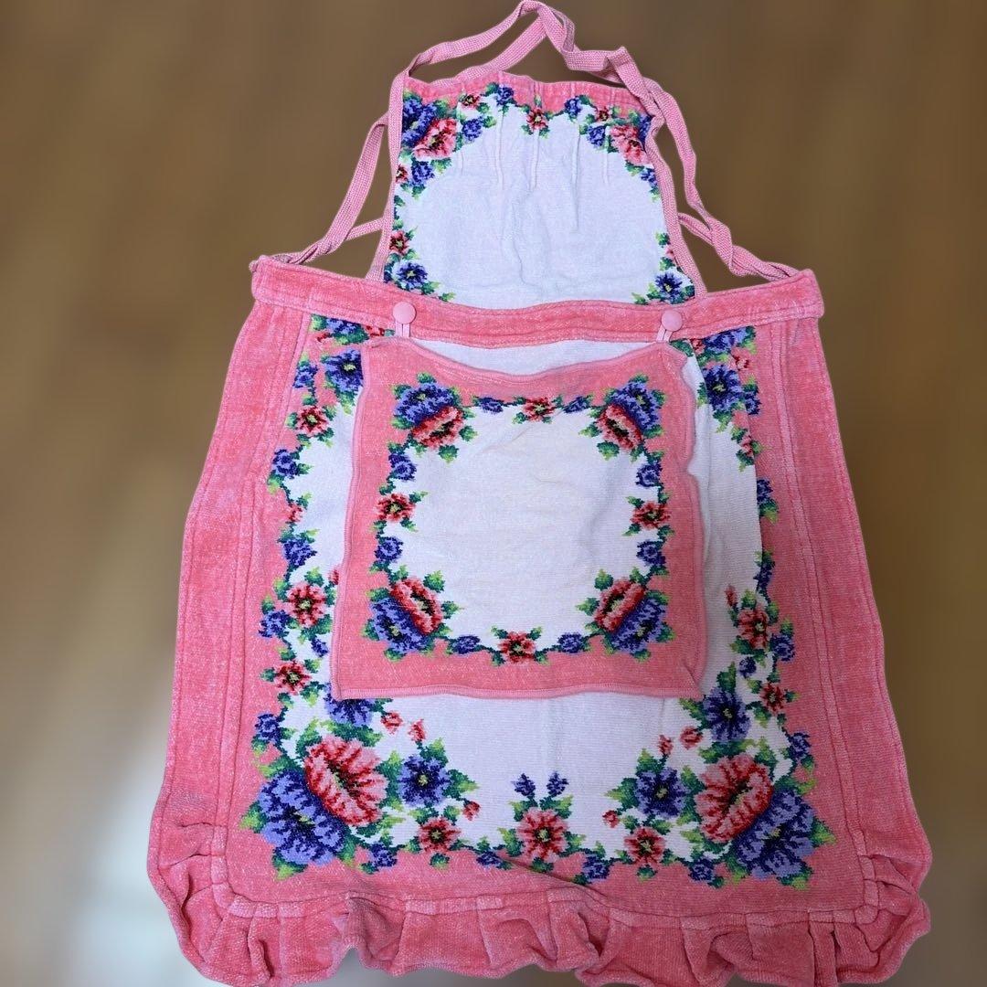 FEILER フェイラー ピンク 花柄 エプロン