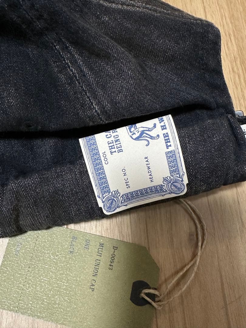 帽子 THE H.W.DOG&CO MUJI UNION CAP BLACK