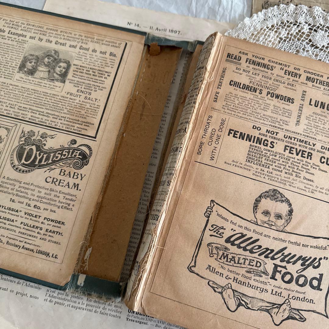 稀少1901年アンティーク美しい挿絵イギリス絵本　洋書ジャンクジャーナル古書