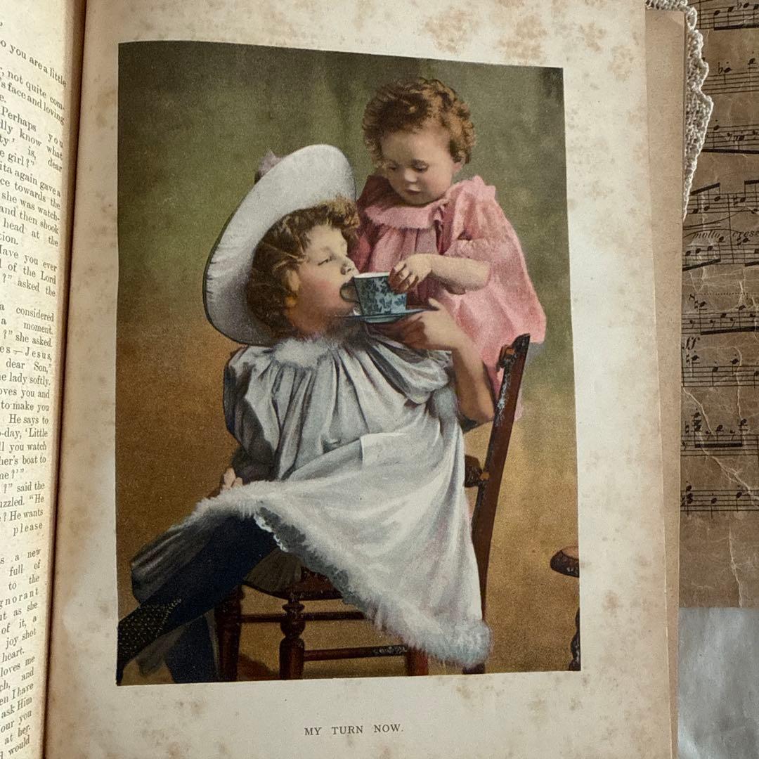 稀少1901年アンティーク美しい挿絵イギリス絵本　洋書ジャンクジャーナル古書