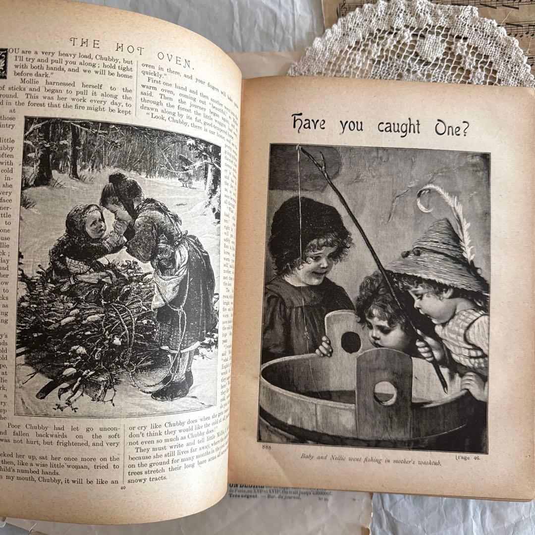 稀少1901年アンティーク美しい挿絵イギリス絵本　洋書ジャンクジャーナル古書