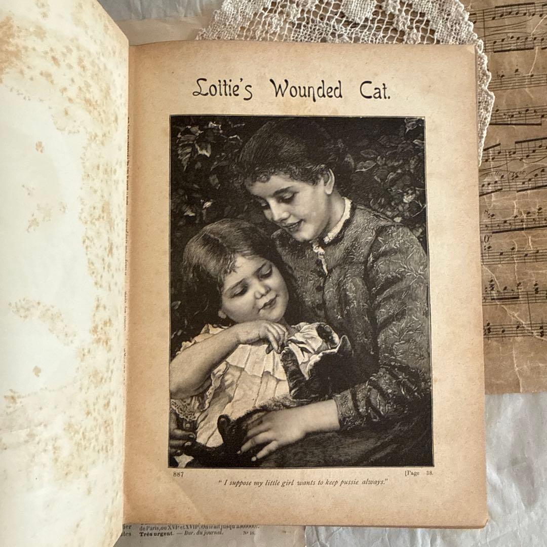 稀少1901年アンティーク美しい挿絵イギリス絵本　洋書ジャンクジャーナル古書