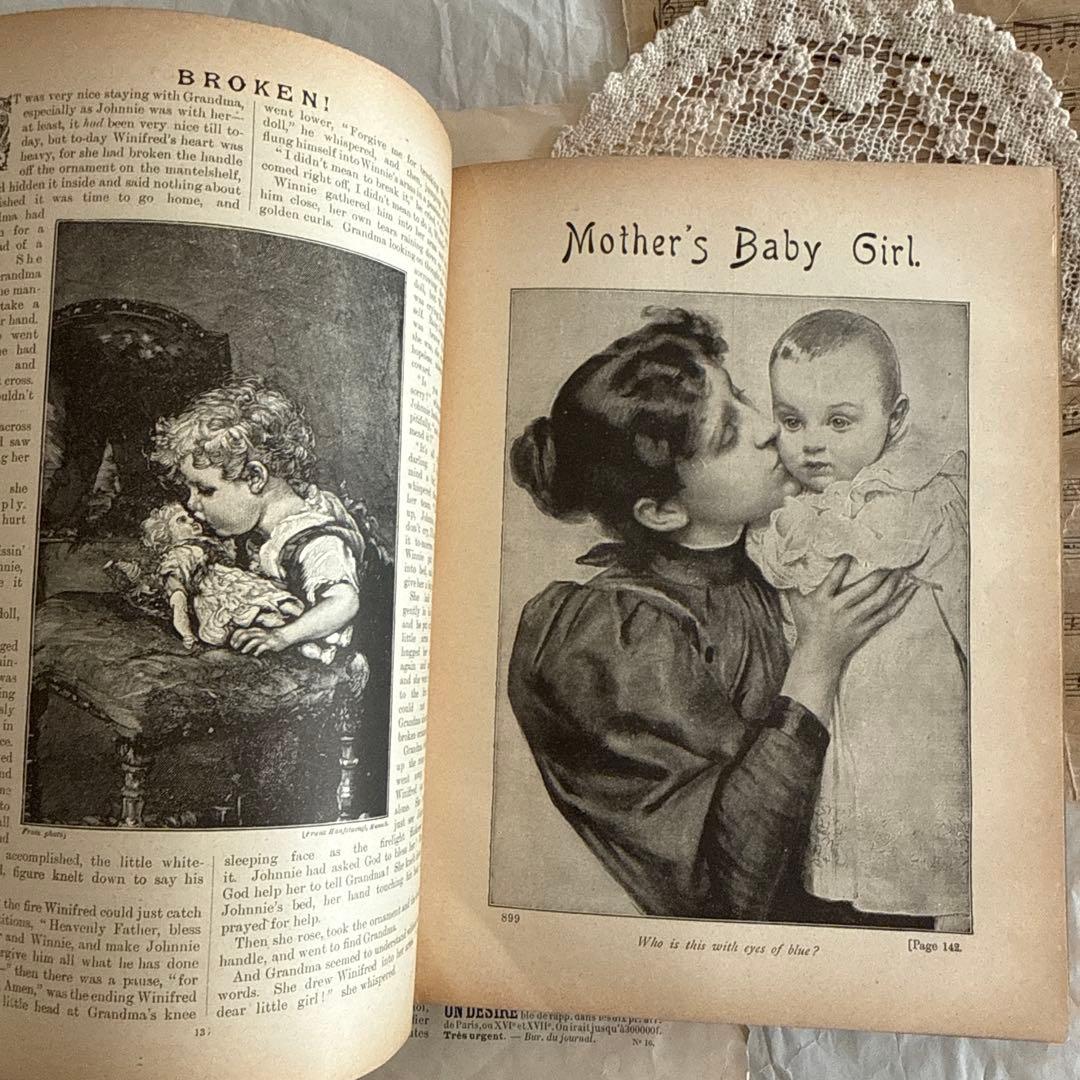 稀少1901年アンティーク美しい挿絵イギリス絵本　洋書ジャンクジャーナル古書