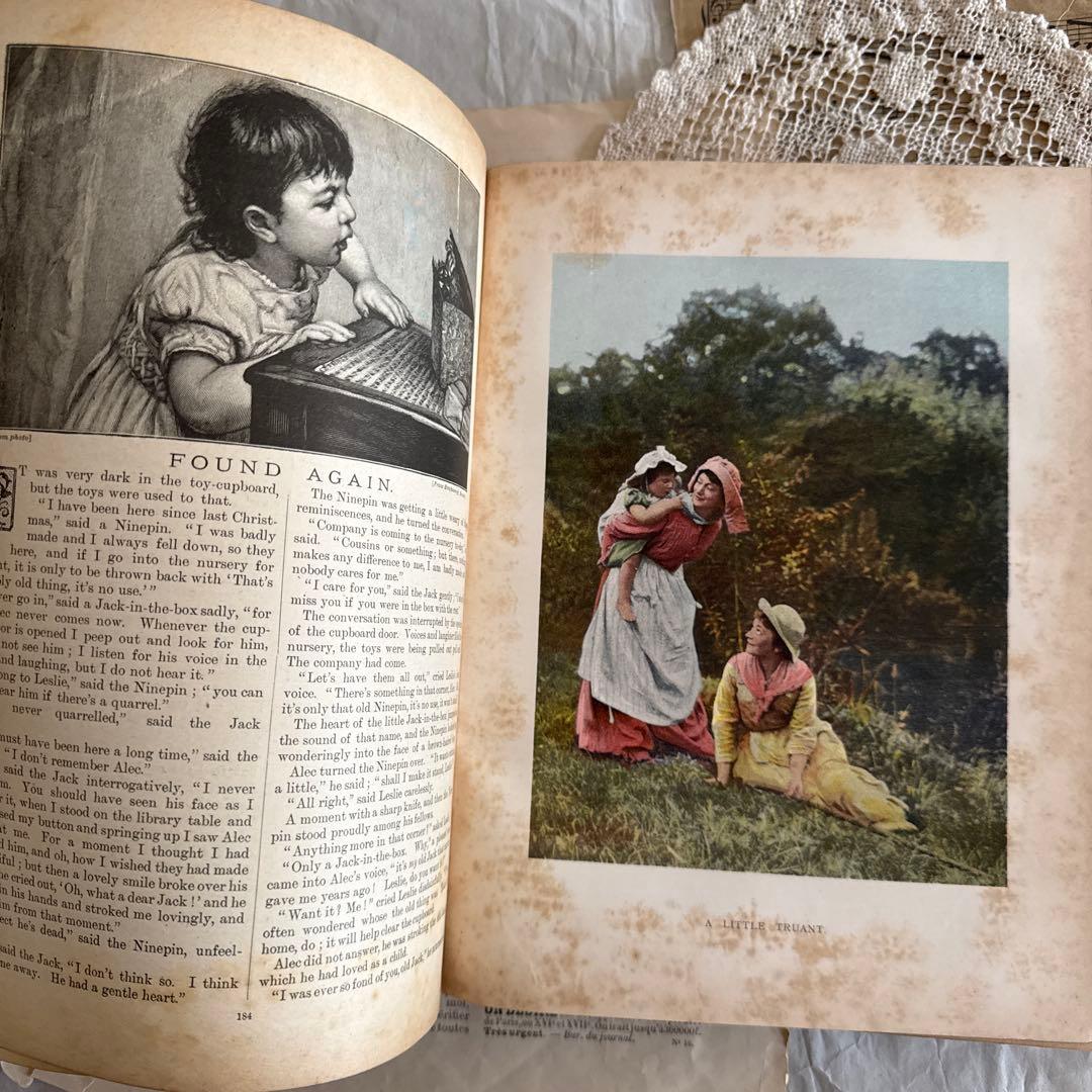稀少1901年アンティーク美しい挿絵イギリス絵本　洋書ジャンクジャーナル古書