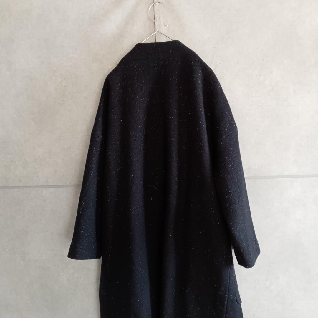 yuni ユニ　ウールコート　ノーカラー　日本製　X1776