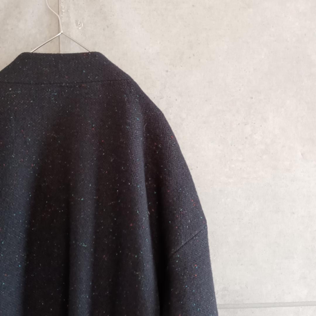 yuni ユニ　ウールコート　ノーカラー　日本製　X1776