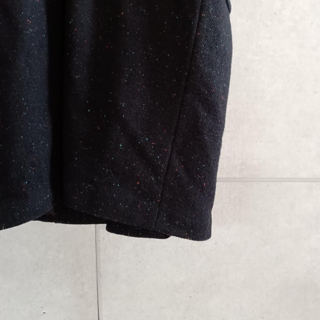 yuni ユニ　ウールコート　ノーカラー　日本製　X1776