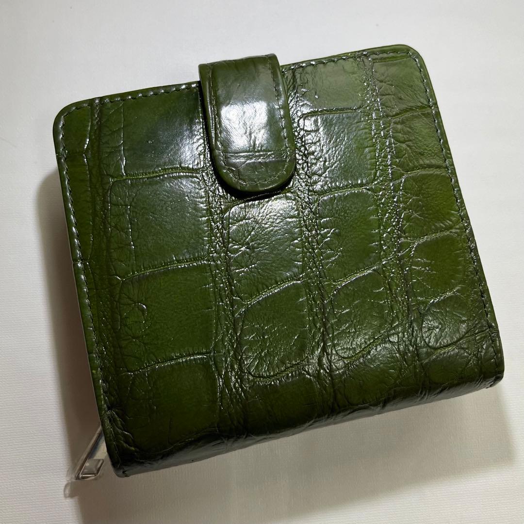 ★限定セール【新品・未使用】クロコダイル 二つ折り財布　シャムワニ