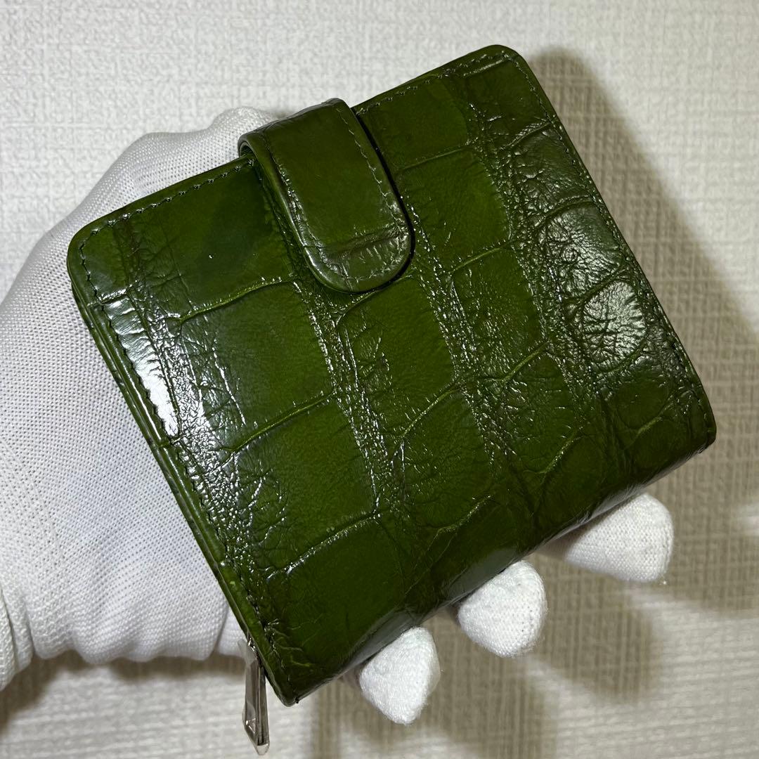 ★限定セール【新品・未使用】クロコダイル 二つ折り財布　シャムワニ