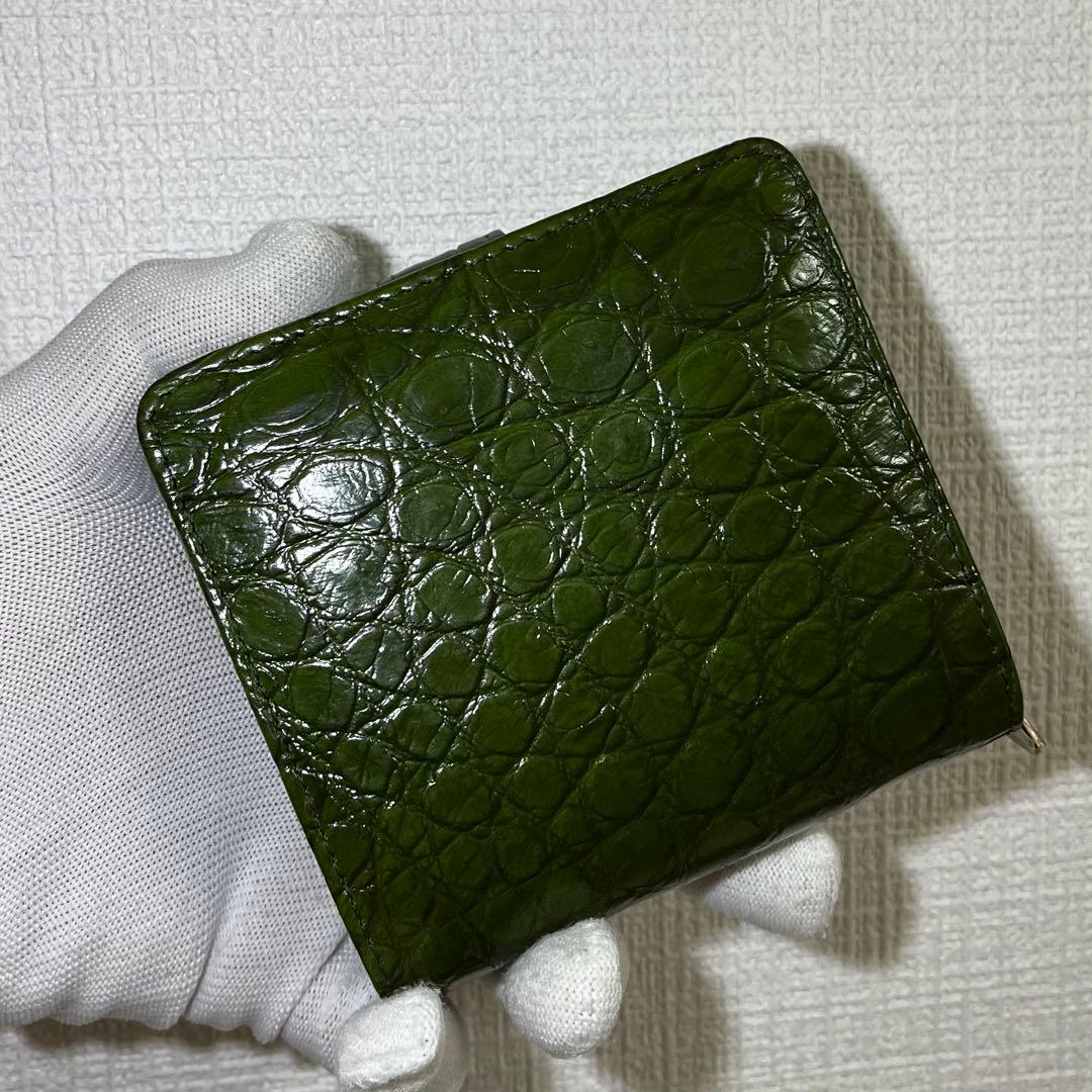★限定セール【新品・未使用】クロコダイル 二つ折り財布　シャムワニ