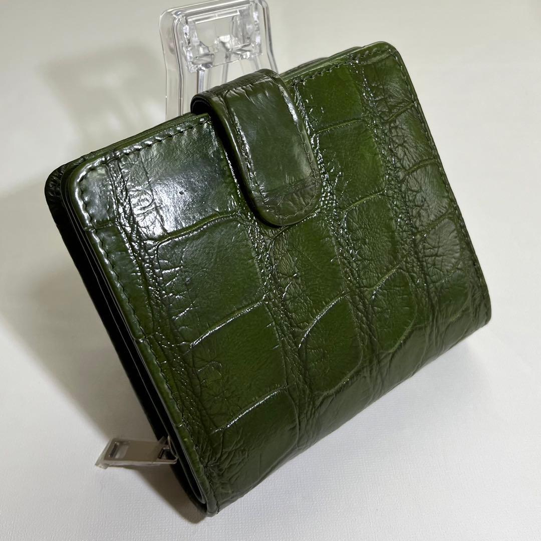 ★限定セール【新品・未使用】クロコダイル 二つ折り財布　シャムワニ