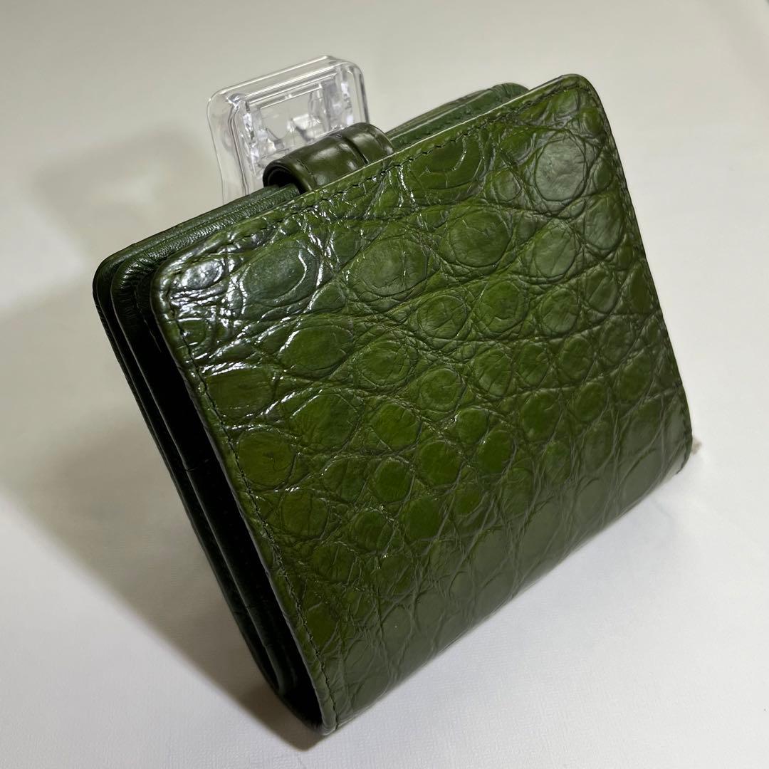 ★限定セール【新品・未使用】クロコダイル 二つ折り財布　シャムワニ