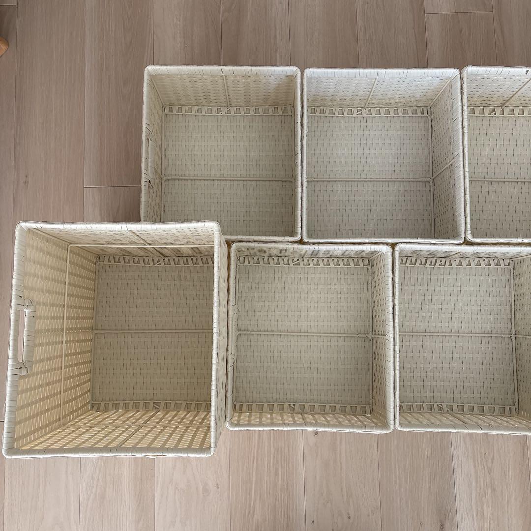 【コーヒー】ランドリーチェスト・ラック　ホワイト