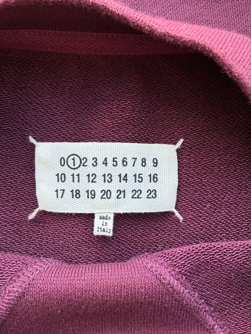 マルジェラ　バーガンディ スウェット　トレーナー