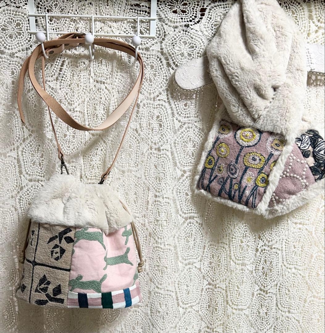 専用60104Aミナペルホネンハンドメイド　マフラー＆ファーバッグご相談ページ