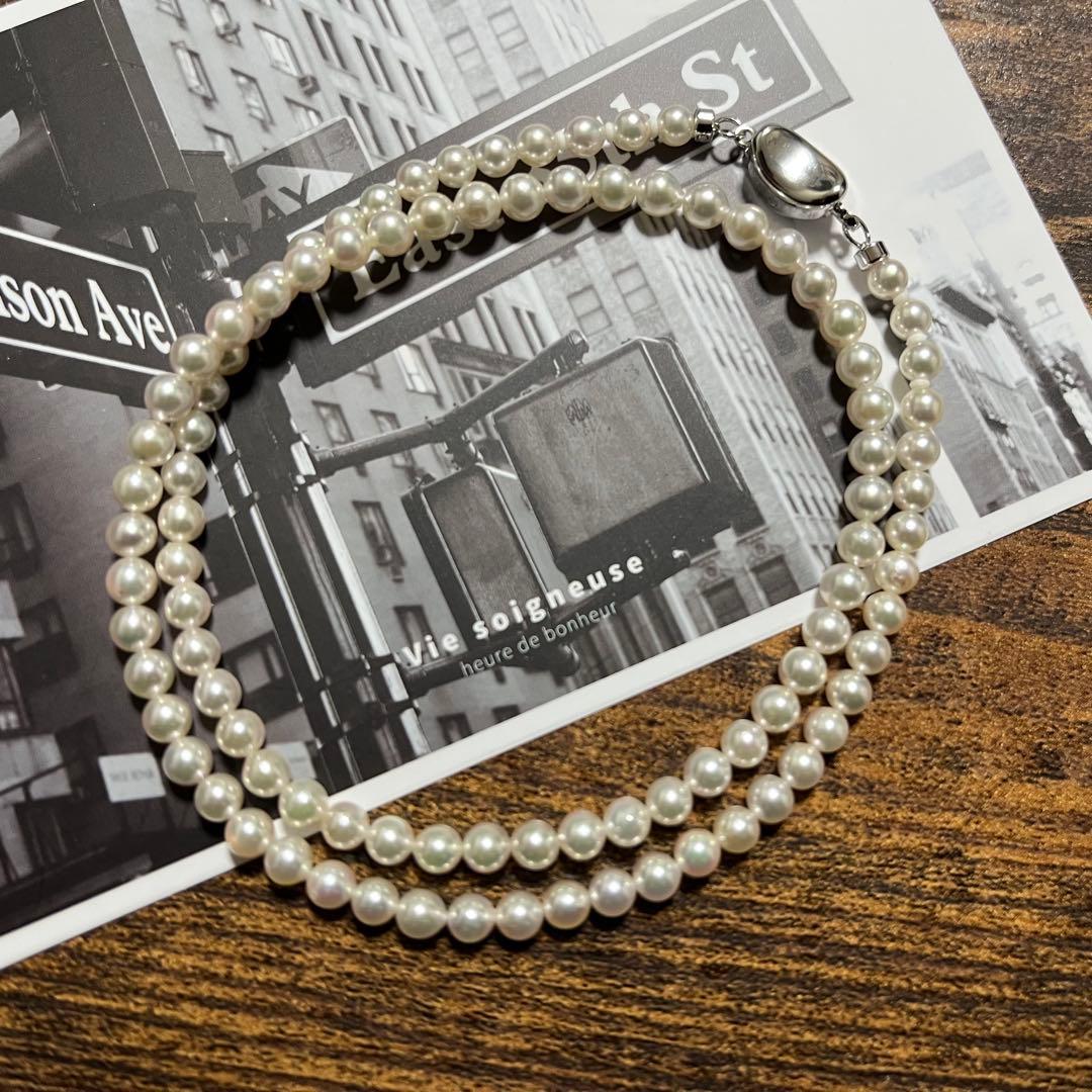 未使用 あこや真珠ネックレス ベビーパールネックレス 4.0〜4.5ミリ 綺麗