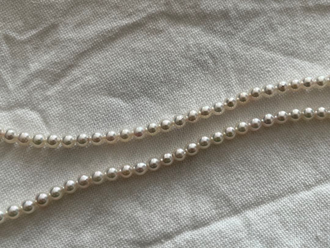 未使用 あこや真珠ネックレス ベビーパールネックレス 4.0〜4.5ミリ 綺麗