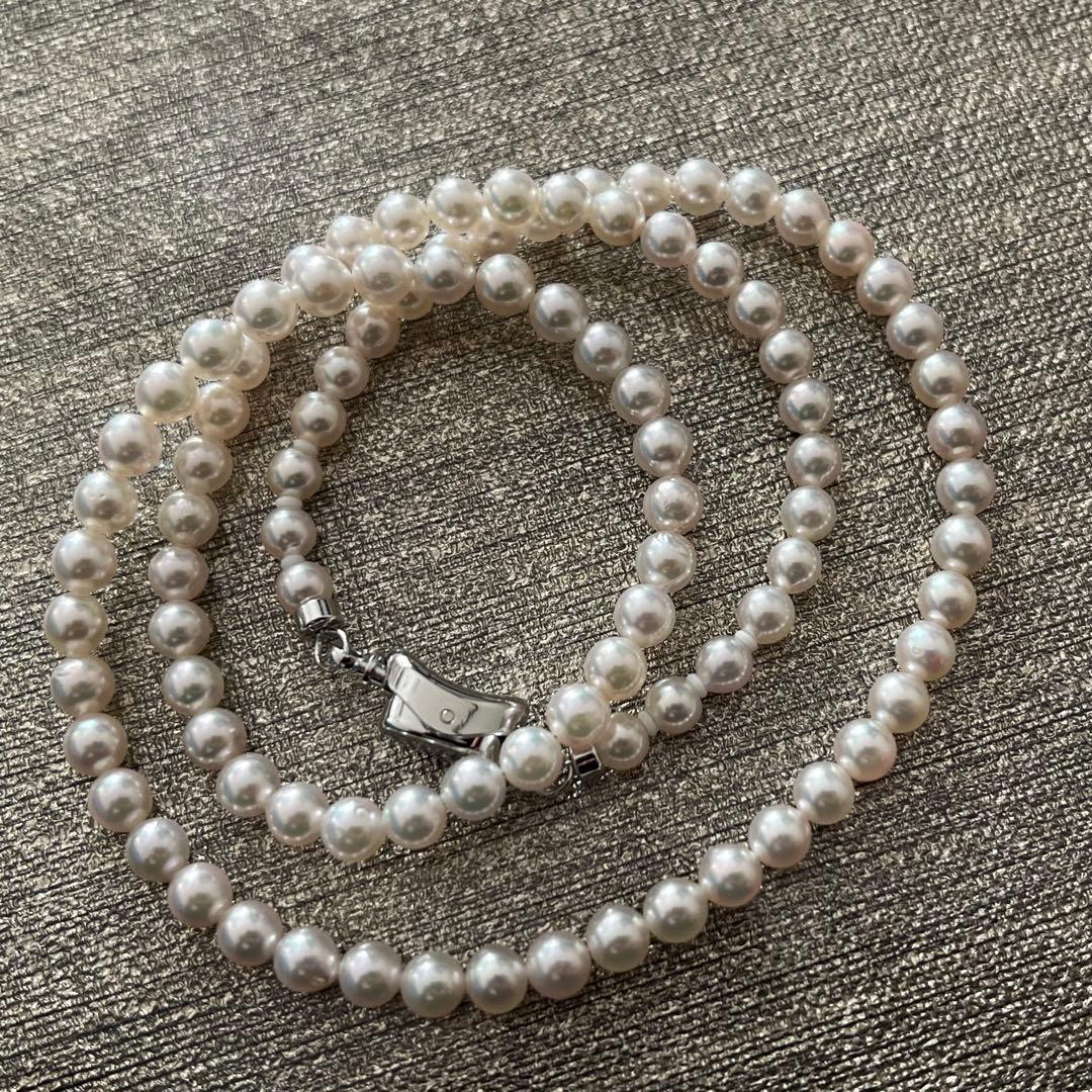 未使用 あこや真珠ネックレス ベビーパールネックレス 4.0〜4.5ミリ 綺麗