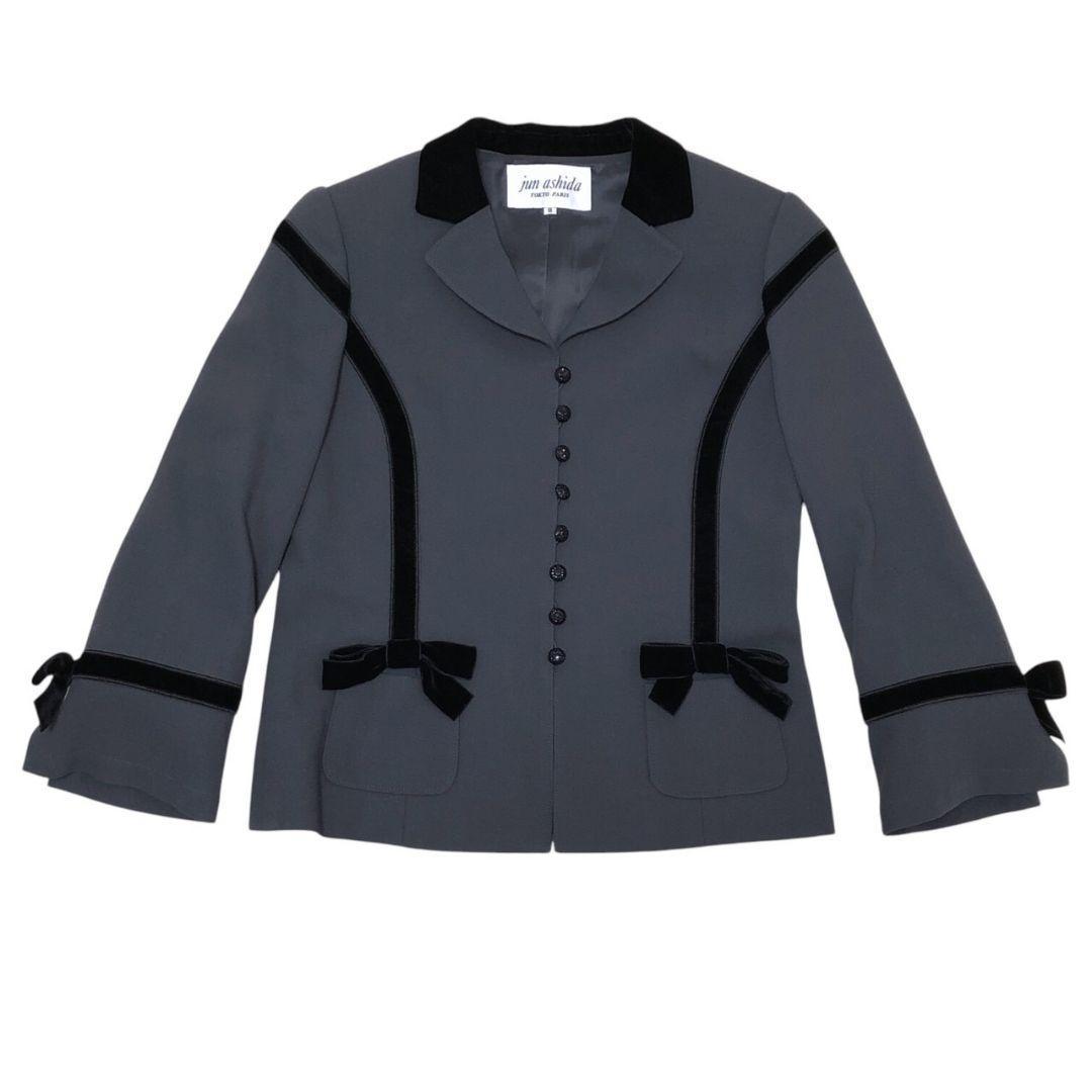 極美品★ジュンアシダ リボン セットアップ スーツ上下 ジャケット スカート 9