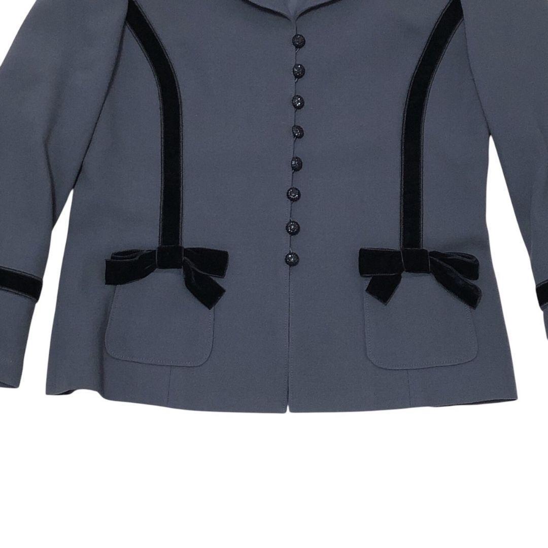 極美品★ジュンアシダ リボン セットアップ スーツ上下 ジャケット スカート 9