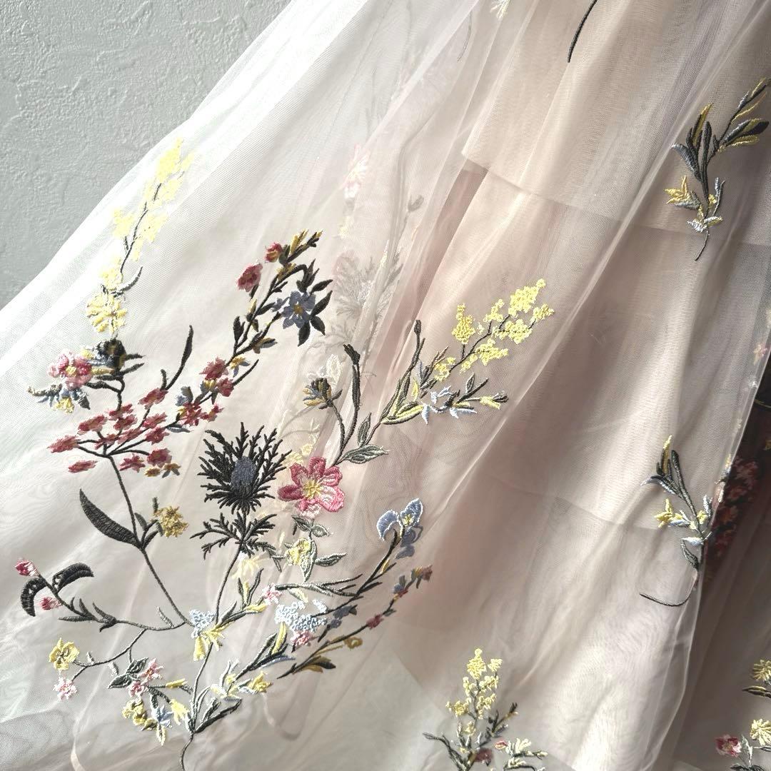 SNIDEL エンブロイダリーチュールドレス