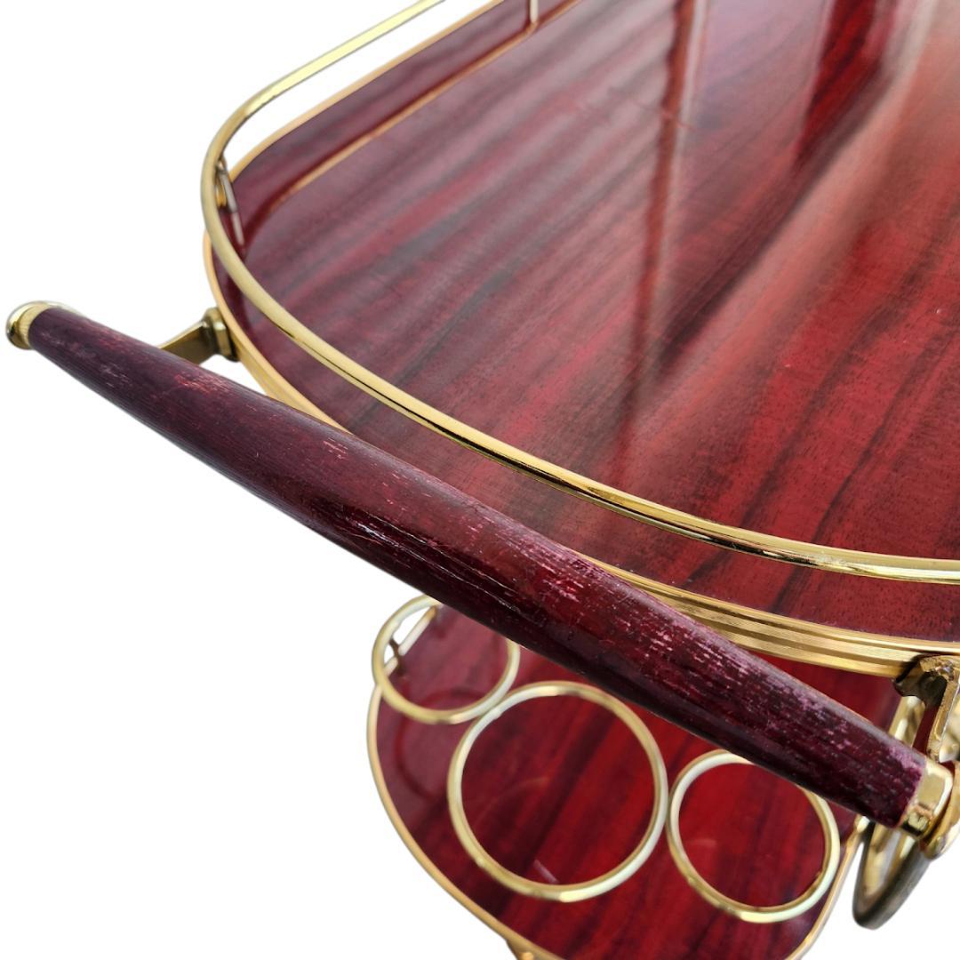 サービスカート　キッチン ワゴン ボトルラック　キッチン　アンティーク　レトロ