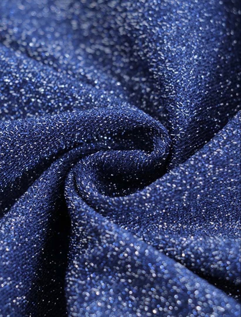 キャバ ドレス グリッターラメキャミドレス ネイビー