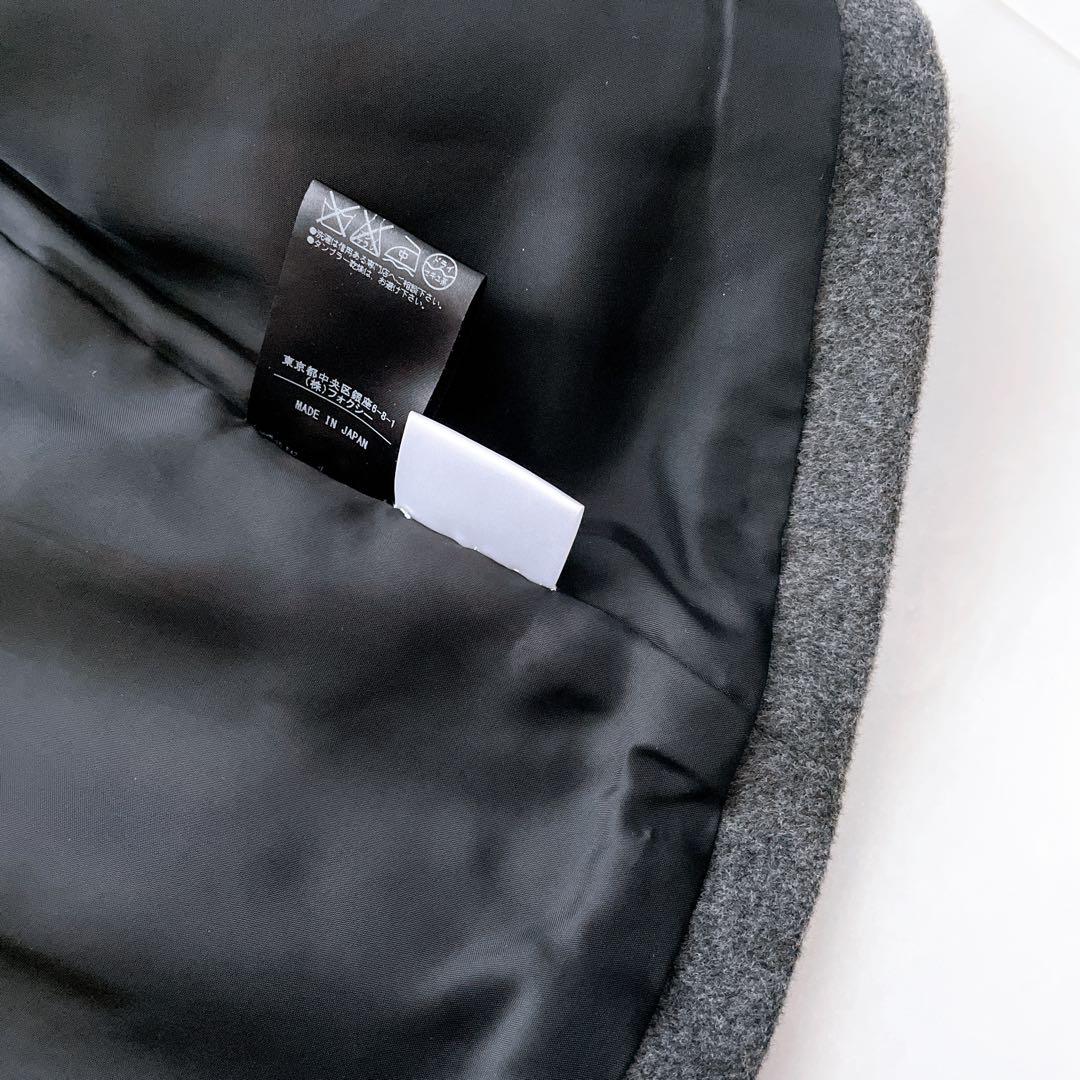 極美品✨フォクシー ノーカラージャケット カシミヤ混 パイピング ロゴ入り 38