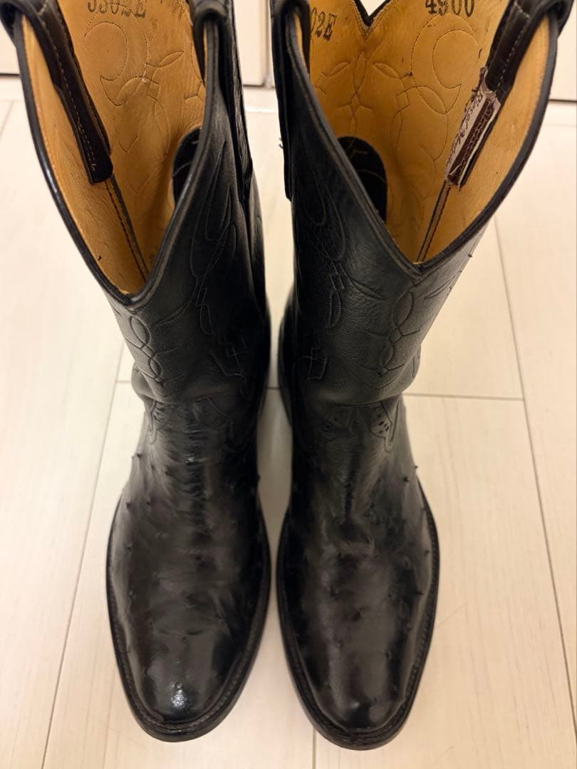 Rios of Mercedes オーストリッチ ウエスタンブーツ 9D