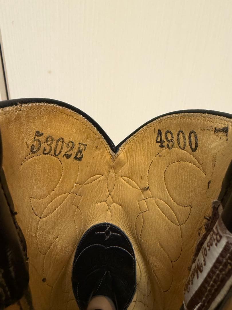 Rios of Mercedes オーストリッチ ウエスタンブーツ 9D