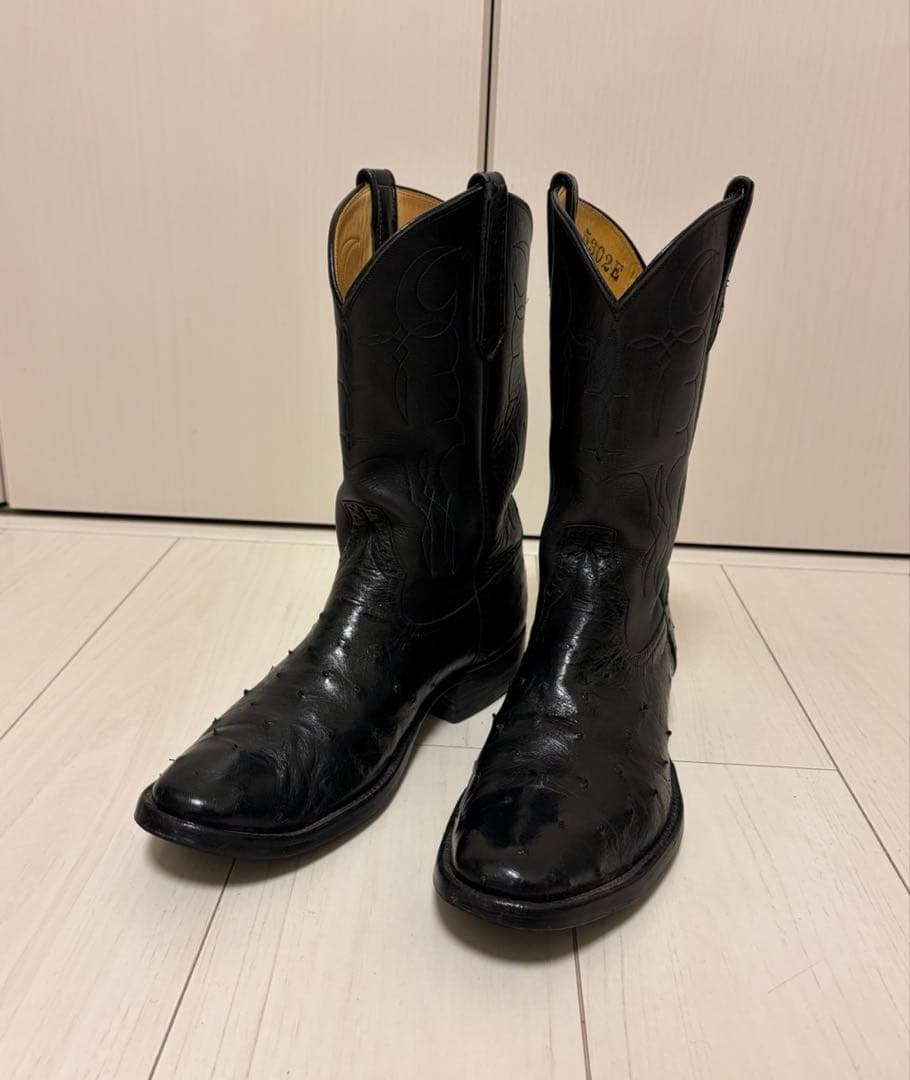 Rios of Mercedes オーストリッチ ウエスタンブーツ 9D