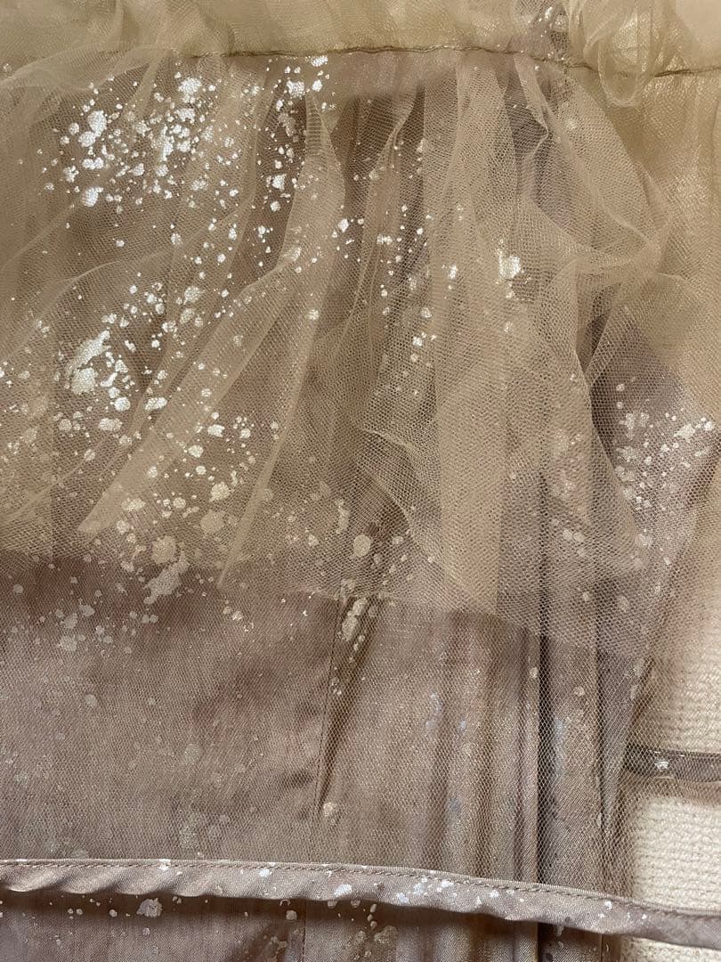 LEJA チュールフリルボレロペイントマーメイドワンピースドレス S グレー