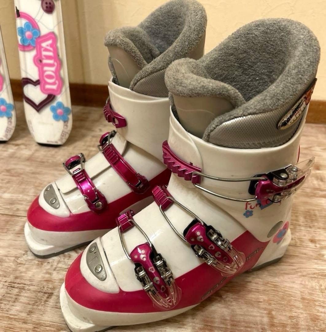 ◾️カービングスキーセット　スキー板130㎝　ブーツ22.5㎝　子供用　ジュニア用