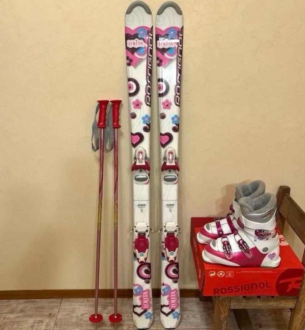 ◾️カービングスキーセット　スキー板130㎝　ブーツ22.5㎝　子供用　ジュニア用