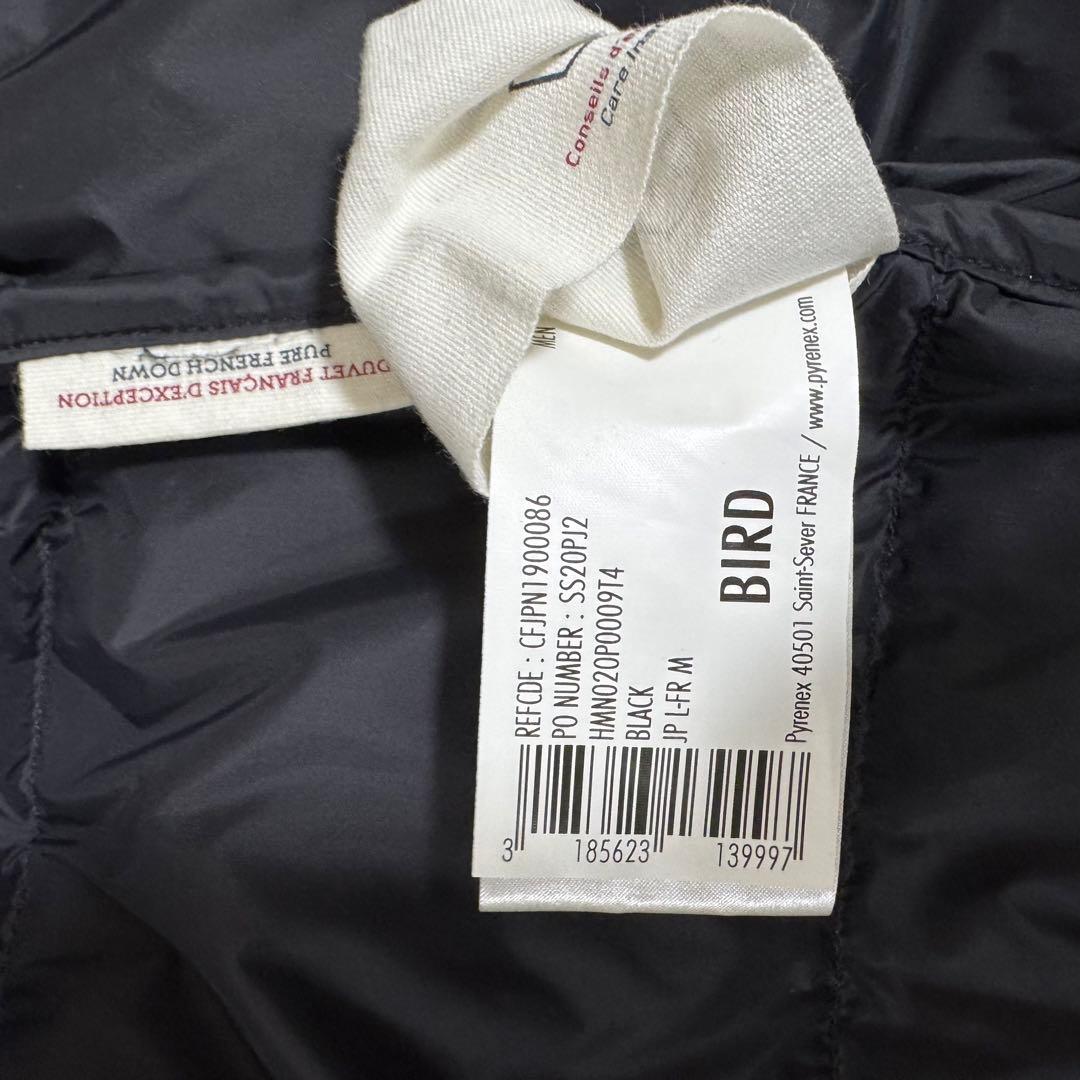 Pyrenex ダウンベスト BIRD Lサイズ/ブラック/HMN020