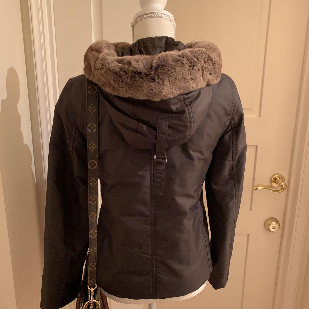 ぽっこり★MAX MARA★ファー付きリバーシブルジャケット　ブラウン38