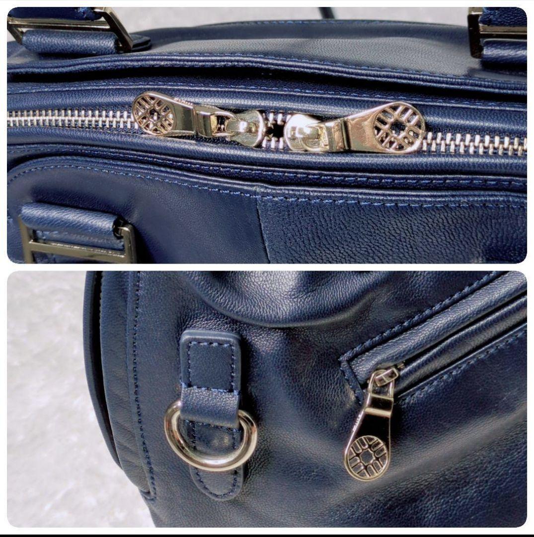 極美品✨muta ムータ 8 バッグ ゴート革 ショルダー2way ネイビー