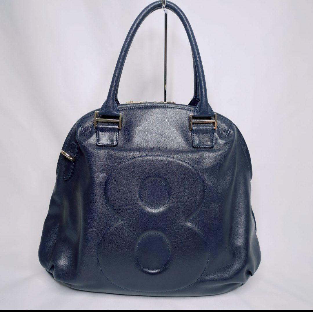 極美品✨muta ムータ 8 バッグ ゴート革 ショルダー2way ネイビー