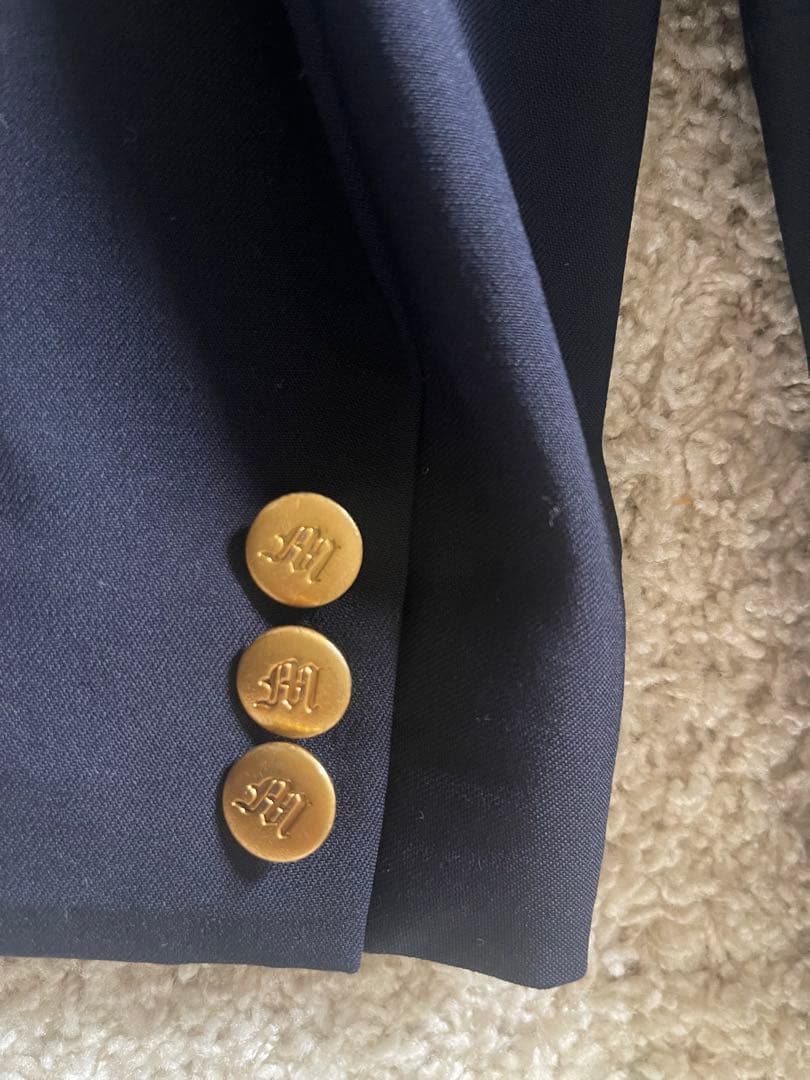 MIKI HOUSEフォーマルスーツ フールセット120　ネイビー エンブレム