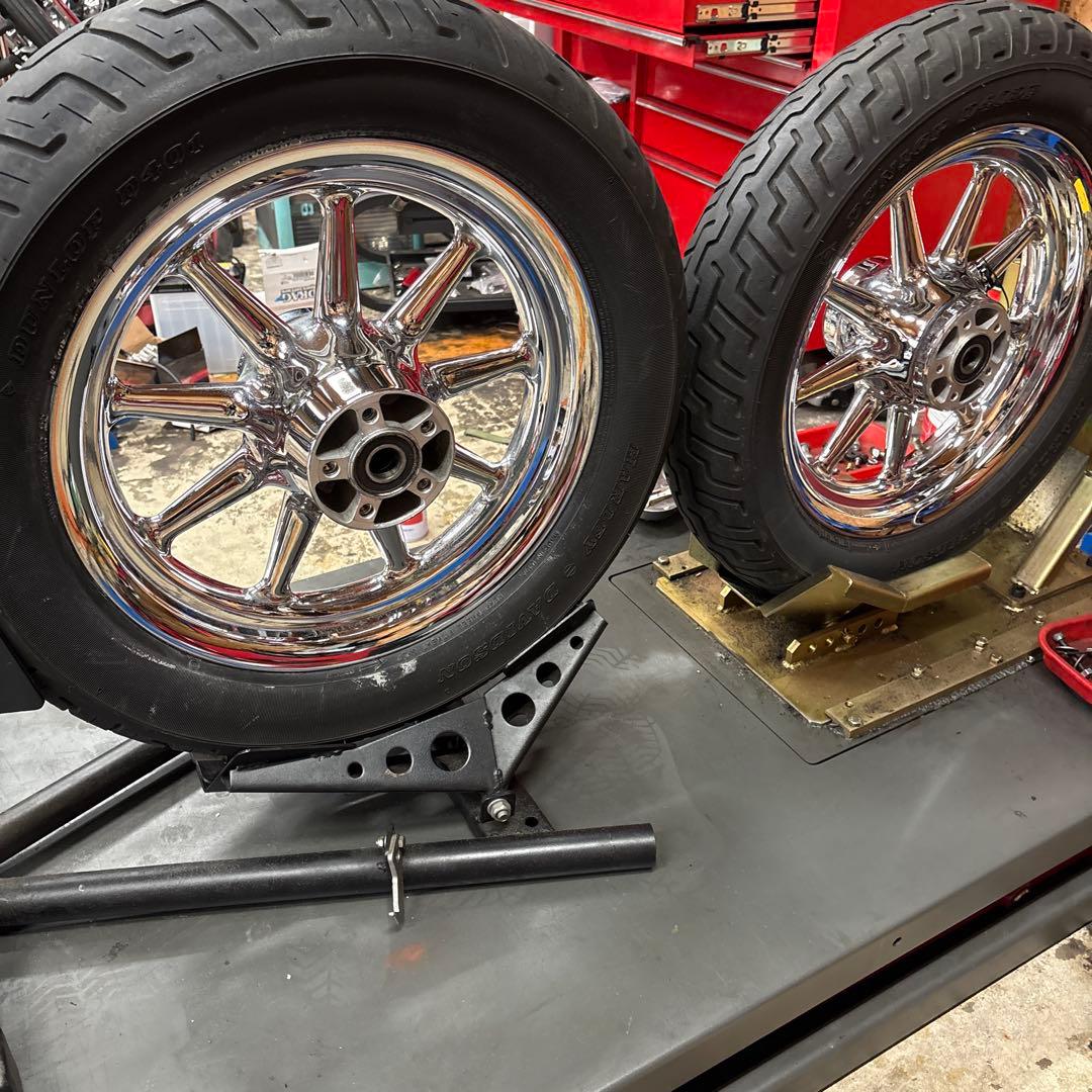 ハーレー用クロームホイール後ろ　別途前のホイールも出品してます