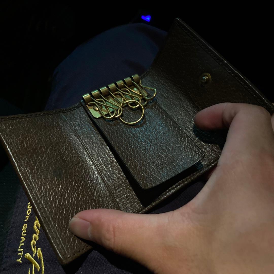 グッチ キーケース 6連 オフィディア GGスプリーム シェリーライン