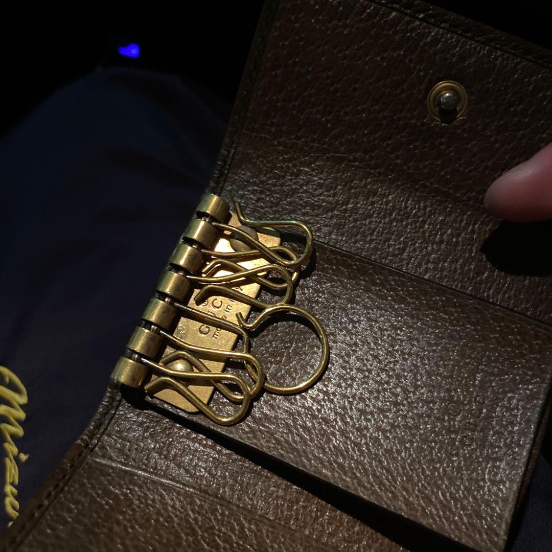 グッチ キーケース 6連 オフィディア GGスプリーム シェリーライン