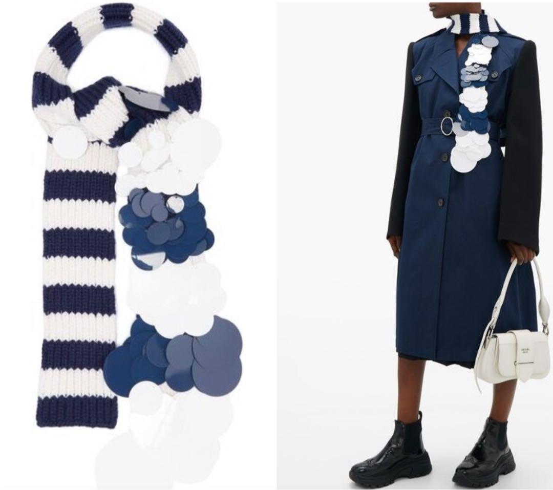 PRADA ストライプ ニットマフラー