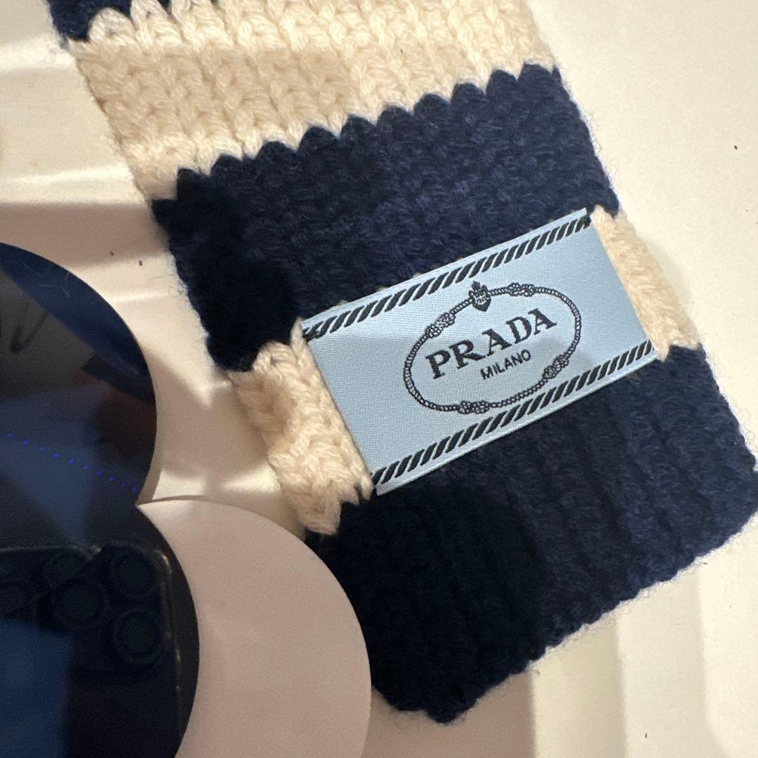 PRADA ストライプ ニットマフラー
