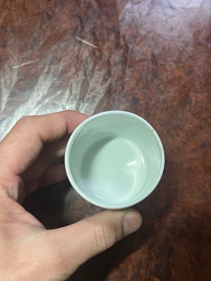 古伊万里　のぞき猪口　鶴丸　唐草　酢猪口　蕎麦猪口　金継ぎ　モダン