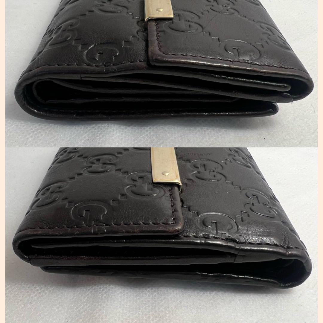 GUCCI GGシマ Wホック 二つ折り財布 良品